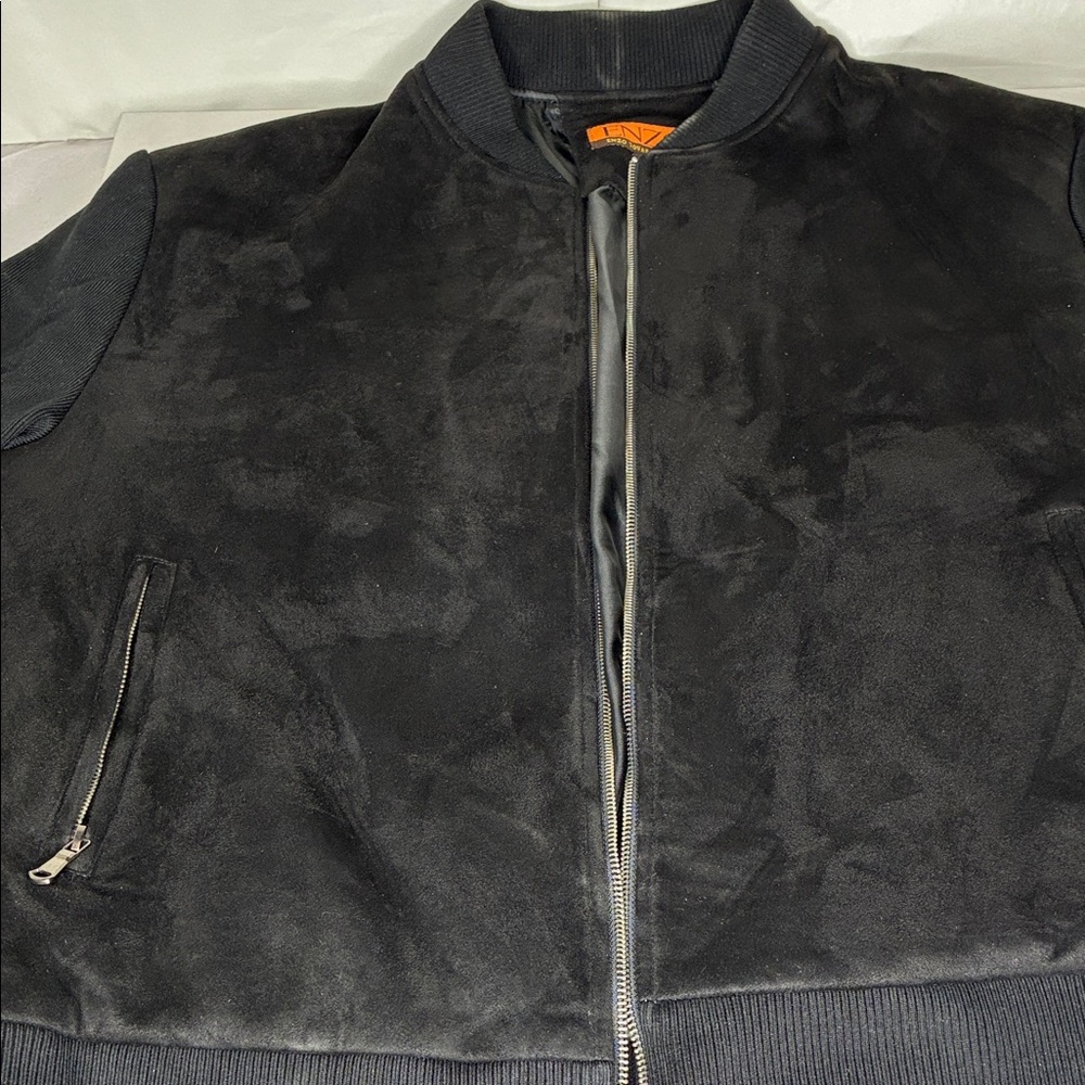 Black Suede Bomber Jacket - Men - Picture 4 of 10
